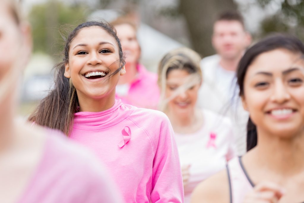 women running in charity race