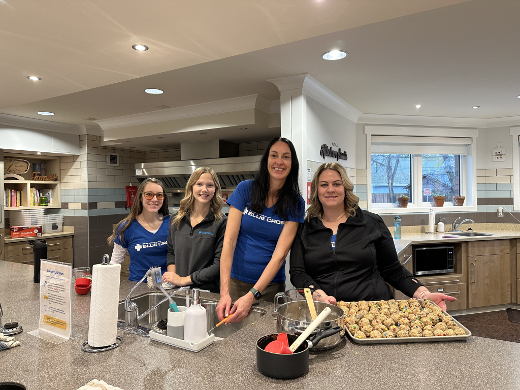 SBC team at RMHC baking in the kitchen